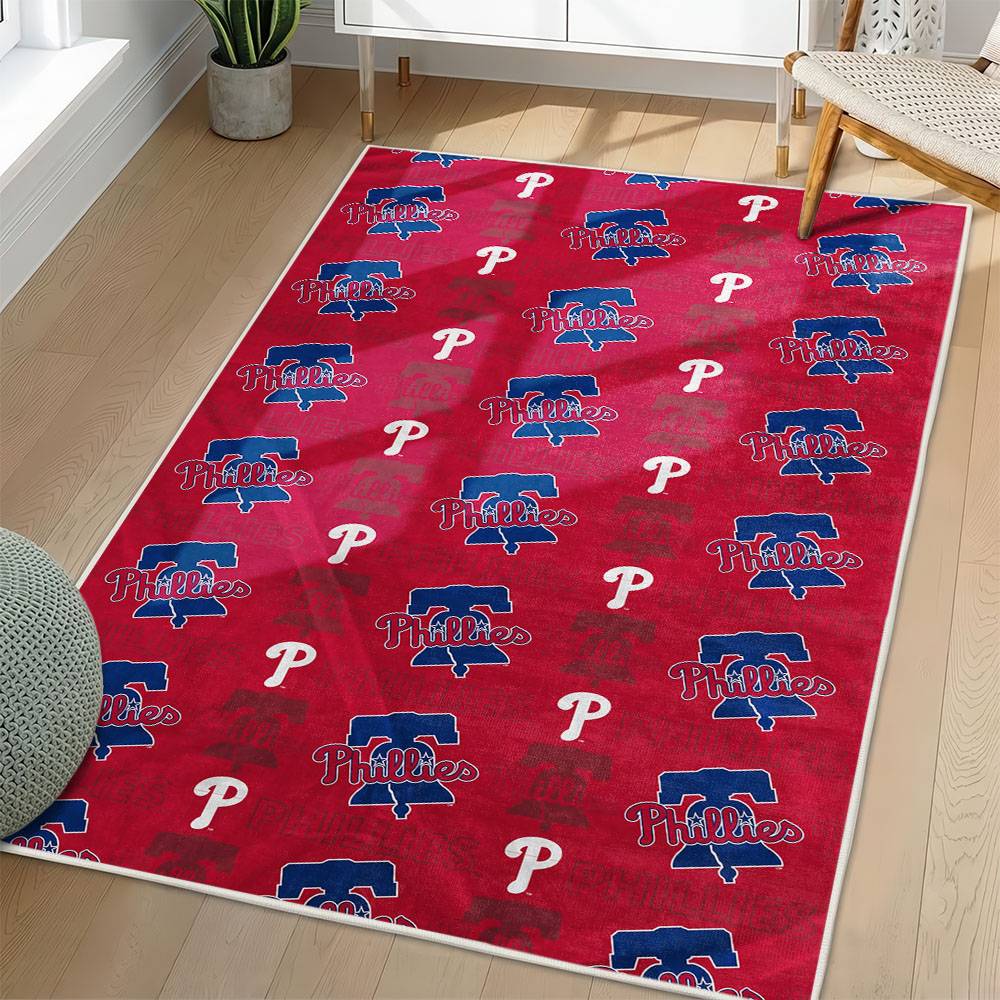 MLB Philadelphia Phillies Area Rug Non-Slip Baseball Carpet Home Decor Gift Idea For Fans PP190