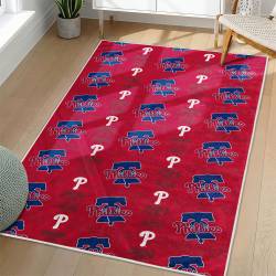 MLB Philadelphia Phillies Area Rug Non-Slip Baseball Carpet Home Decor Gift Idea For Fans PP190