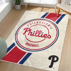 MLB Philadelphia Phillies Area Rug Non-Slip Baseball Carpet Home Decor Gift Idea For Fans PP194