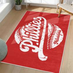 MLB Philadelphia Phillies Area Rug Non-Slip Baseball Carpet Home Decor Gift Idea For Fans PP195