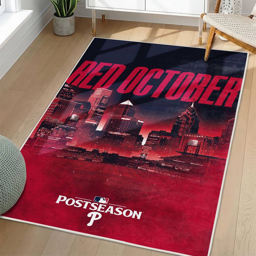 MLB Philadelphia Phillies Area Rug Non-Slip Baseball Carpet Home Decor Gift Idea For Fans PP197