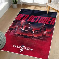 MLB Philadelphia Phillies Area Rug Non-Slip Baseball Carpet Home Decor Gift Idea For Fans PP197