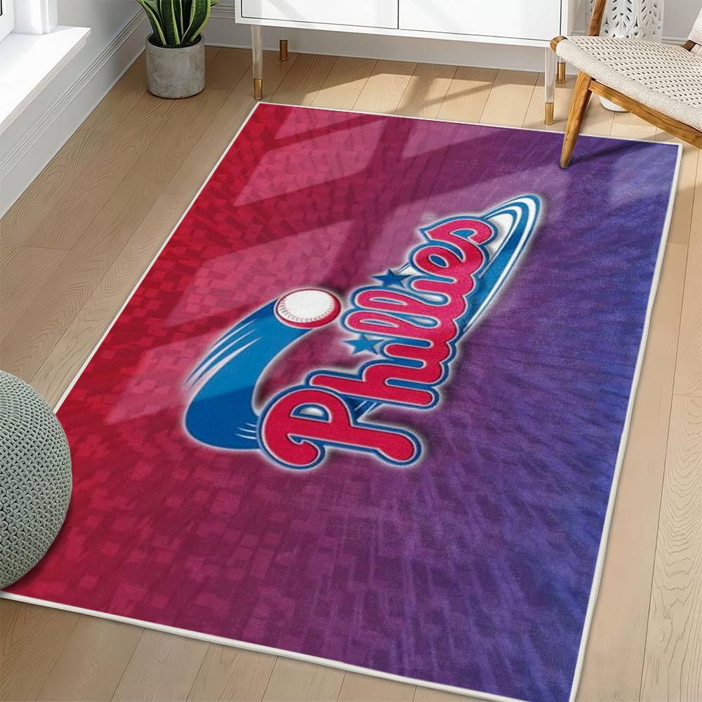 MLB Philadelphia Phillies Area Rug Non-Slip Baseball Carpet Home Decor Gift Idea For Fans PP199