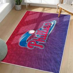 MLB Philadelphia Phillies Area Rug Non-Slip Baseball Carpet Home Decor Gift Idea For Fans PP199