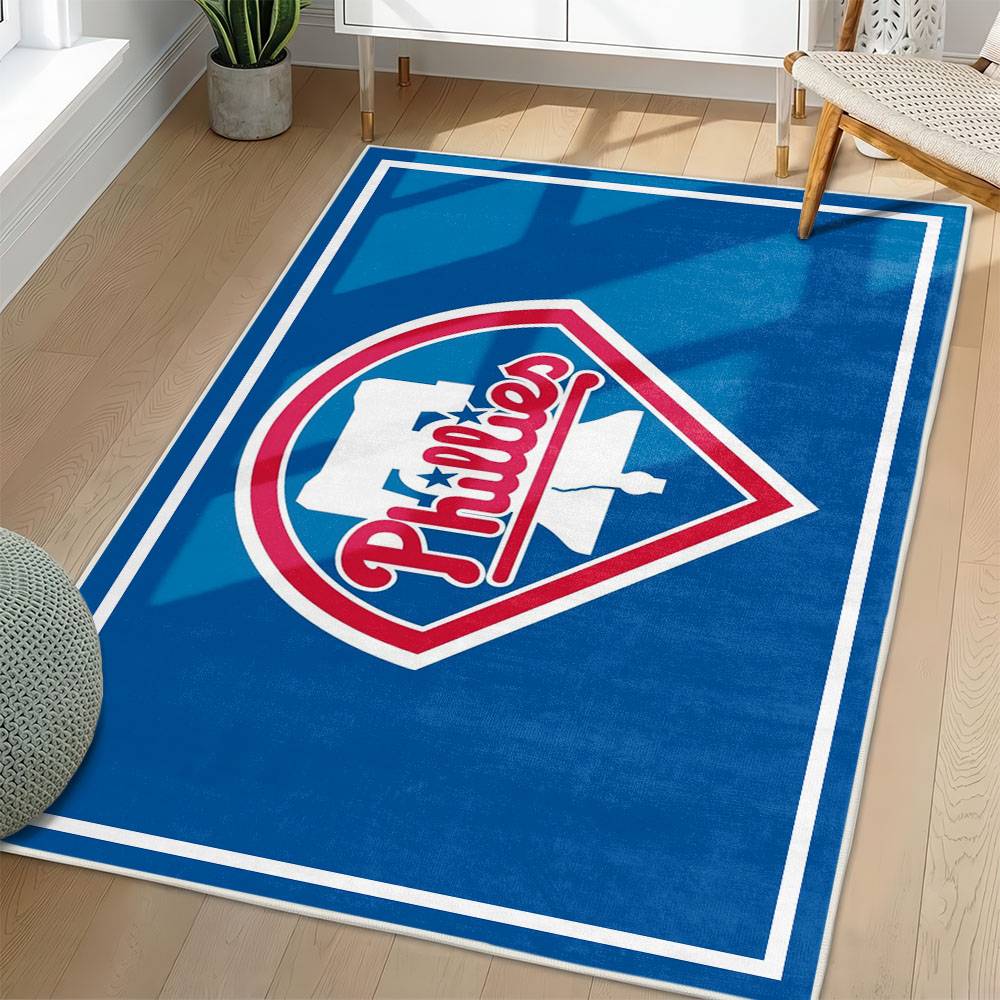 MLB Philadelphia Phillies Area Rug Non-Slip Baseball Carpet Home Decor Gift Idea For Fans PP2