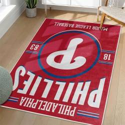 MLB Philadelphia Phillies Area Rug Non-Slip Baseball Carpet Home Decor Gift Idea For Fans PP20
