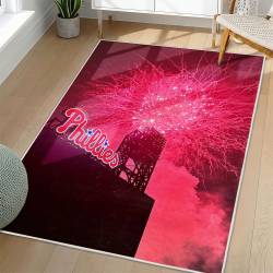 MLB Philadelphia Phillies Area Rug Non-Slip Baseball Carpet Home Decor Gift Idea For Fans PP201