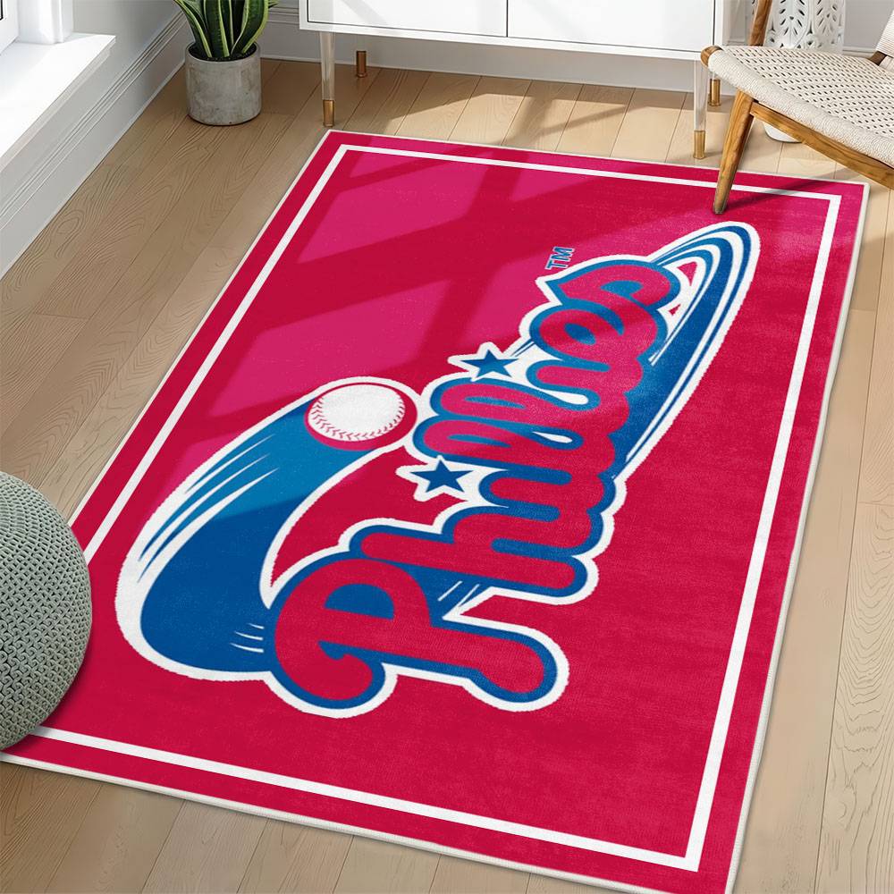 MLB Philadelphia Phillies Area Rug Non-Slip Baseball Carpet Home Decor Gift Idea For Fans PP202