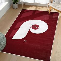 MLB Philadelphia Phillies Area Rug Non-Slip Baseball Carpet Home Decor Gift Idea For Fans PP203