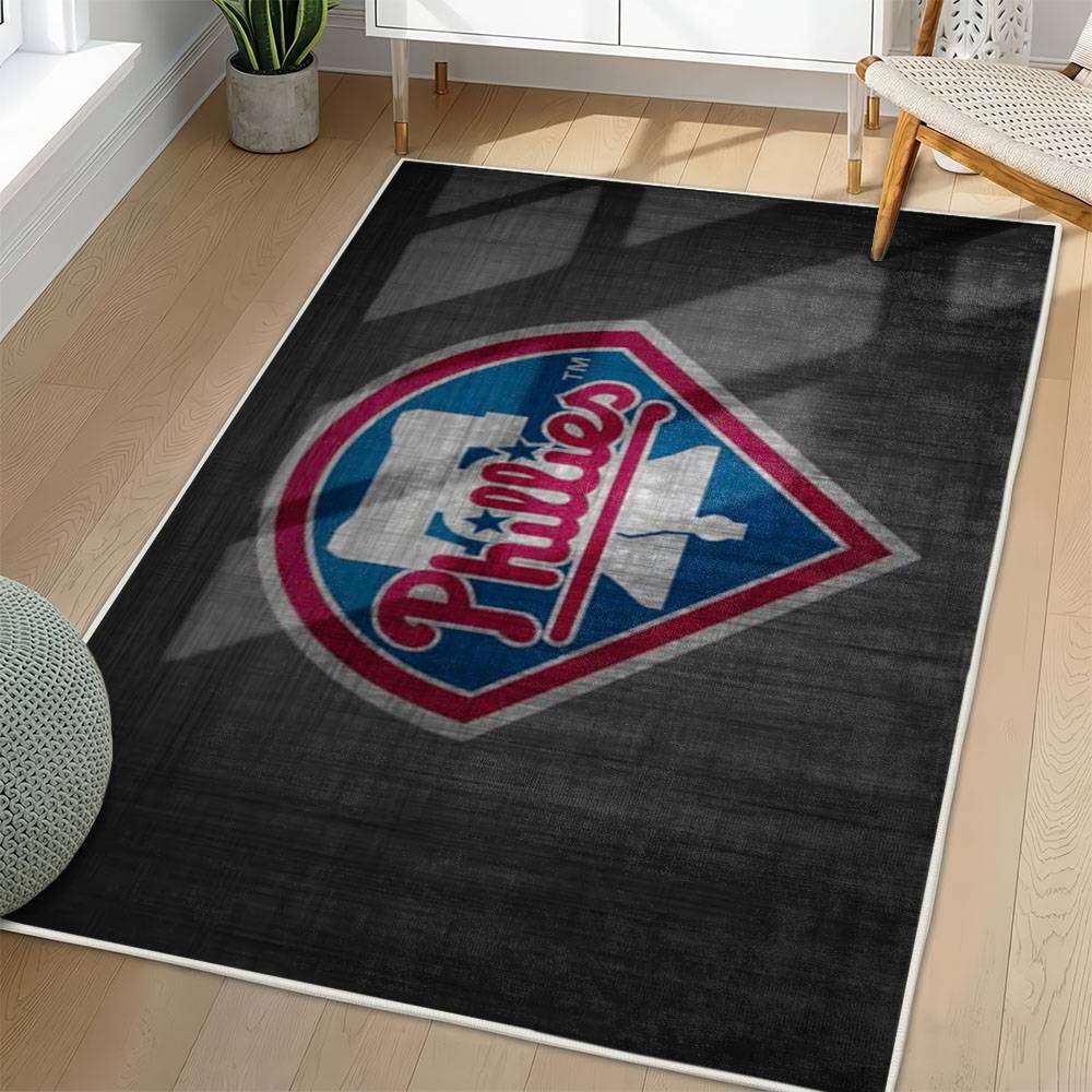 MLB Philadelphia Phillies Area Rug Non-Slip Baseball Carpet Home Decor Gift Idea For Fans PP204