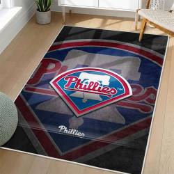 MLB Philadelphia Phillies Area Rug Non-Slip Baseball Carpet Home Decor Gift Idea For Fans PP205