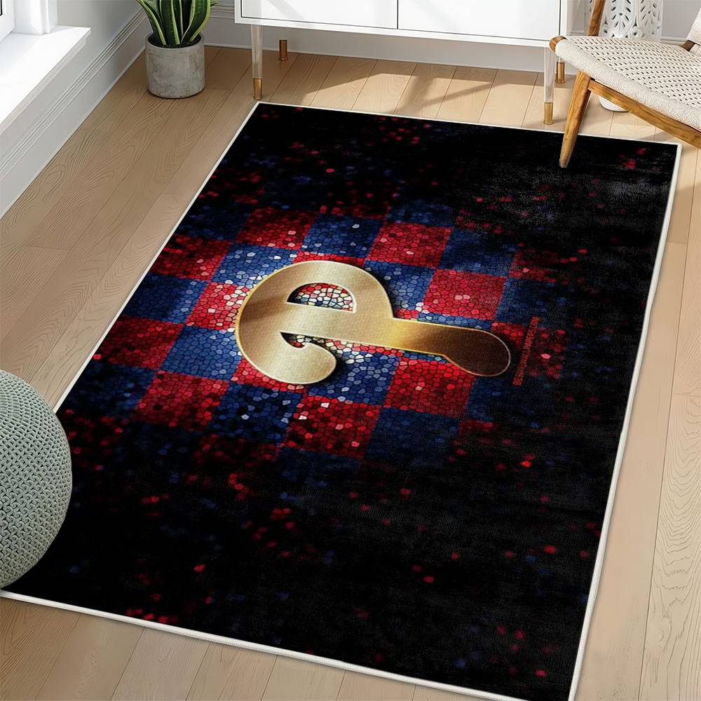 MLB Philadelphia Phillies Area Rug Non-Slip Baseball Carpet Home Decor Gift Idea For Fans PP207