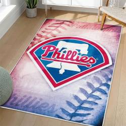 MLB Philadelphia Phillies Area Rug Non-Slip Baseball Carpet Home Decor Gift Idea For Fans PP208