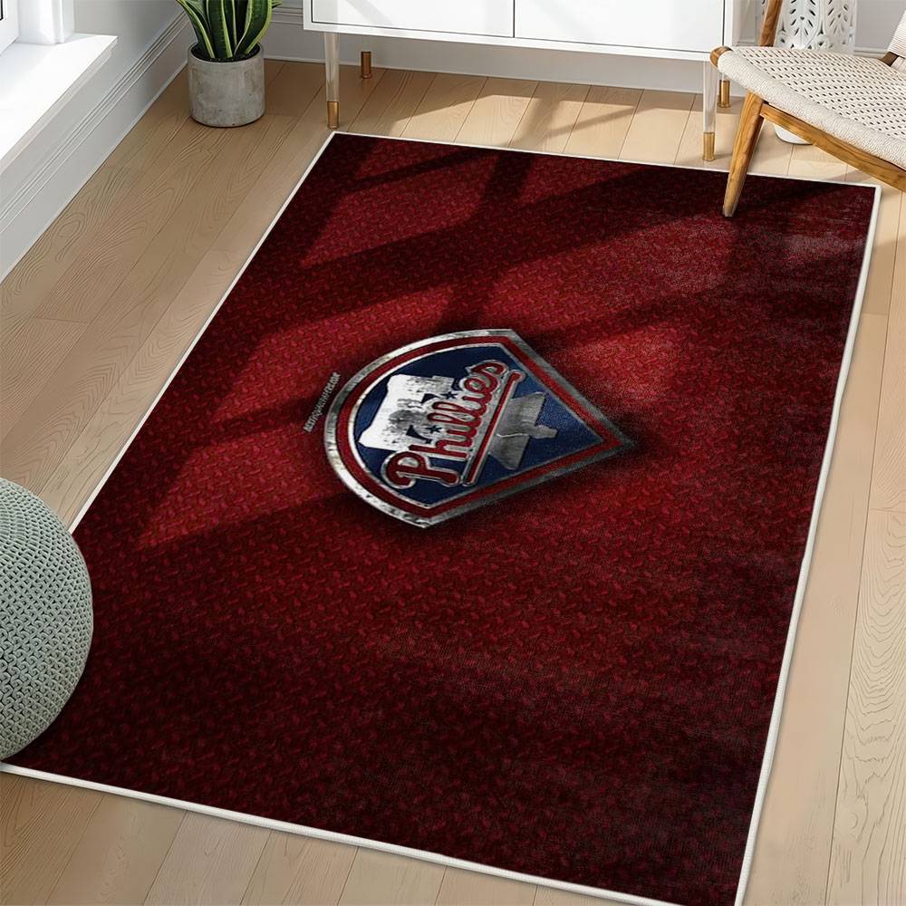 MLB Philadelphia Phillies Area Rug Non-Slip Baseball Carpet Home Decor Gift Idea For Fans PP209