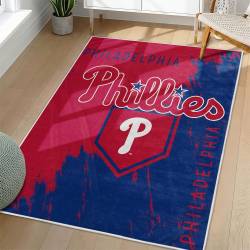 MLB Philadelphia Phillies Area Rug Non-Slip Baseball Carpet Home Decor Gift Idea For Fans PP21