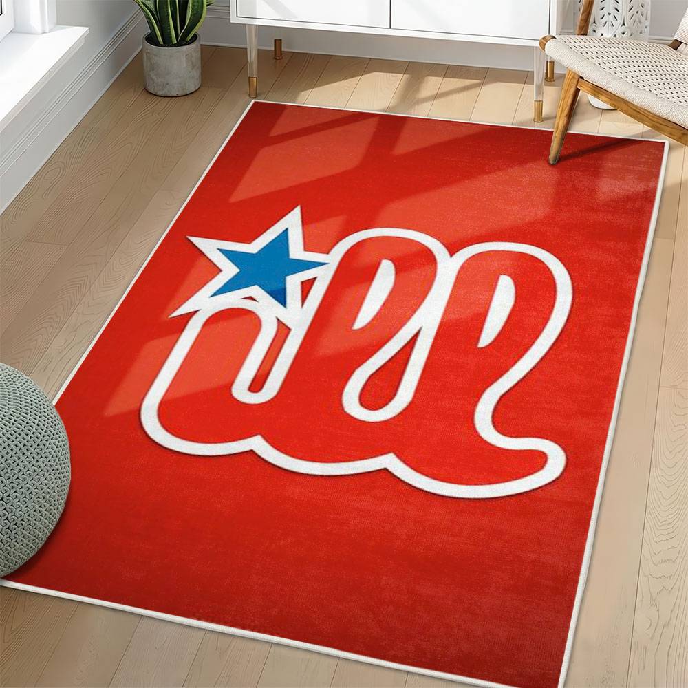 MLB Philadelphia Phillies Area Rug Non-Slip Baseball Carpet Home Decor Gift Idea For Fans PP210