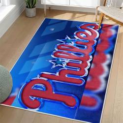 MLB Philadelphia Phillies Area Rug Non-Slip Baseball Carpet Home Decor Gift Idea For Fans PP212