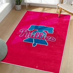 MLB Philadelphia Phillies Area Rug Non-Slip Baseball Carpet Home Decor Gift Idea For Fans PP215