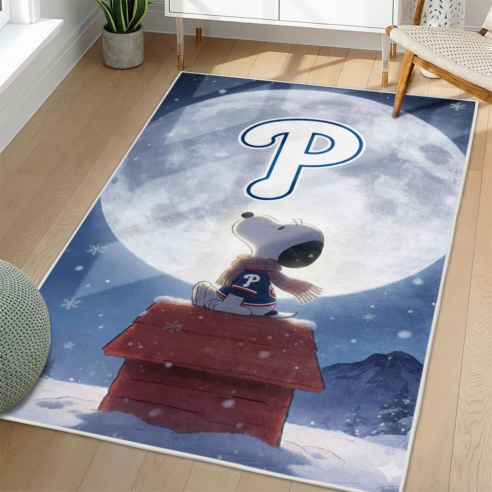 MLB Philadelphia Phillies Area Rug Non-Slip Baseball Carpet Home Decor Gift Idea For Fans PP217