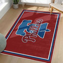 MLB Philadelphia Phillies Area Rug Non-Slip Baseball Carpet Home Decor Gift Idea For Fans PP218