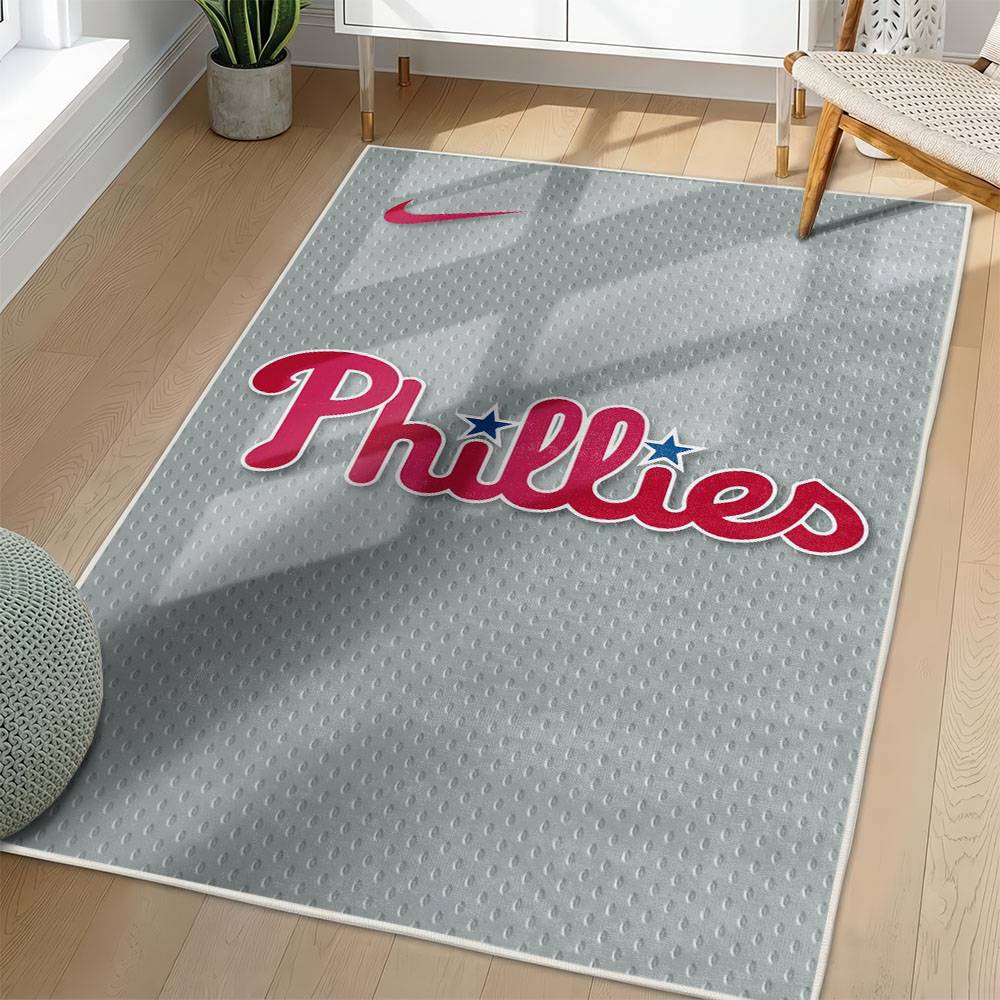 MLB Philadelphia Phillies Area Rug Non-Slip Baseball Carpet Home Decor Gift Idea For Fans PP219