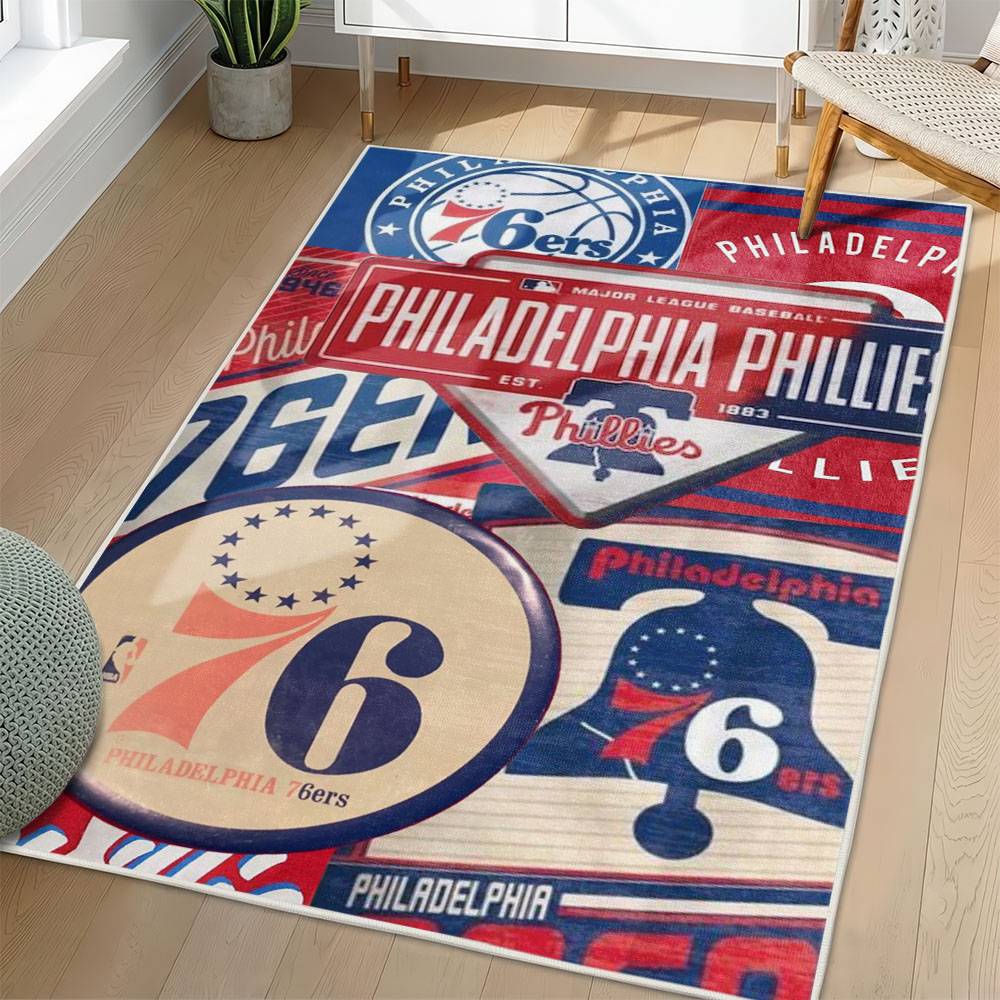 MLB Philadelphia Phillies Area Rug Non-Slip Baseball Carpet Home Decor Gift Idea For Fans PP221