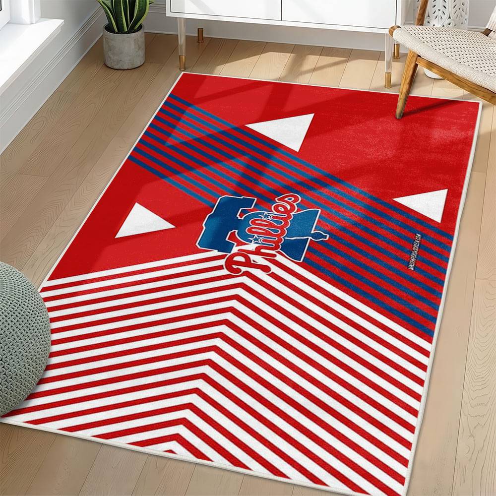 MLB Philadelphia Phillies Area Rug Non-Slip Baseball Carpet Home Decor Gift Idea For Fans PP222