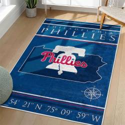 MLB Philadelphia Phillies Area Rug Non-Slip Baseball Carpet Home Decor Gift Idea For Fans PP224