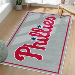 MLB Philadelphia Phillies Area Rug Non-Slip Baseball Carpet Home Decor Gift Idea For Fans PP225