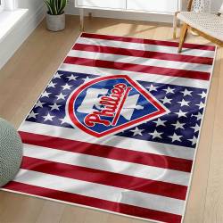 MLB Philadelphia Phillies Area Rug Non-Slip Baseball Carpet Home Decor Gift Idea For Fans PP228