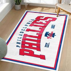 MLB Philadelphia Phillies Area Rug Non-Slip Baseball Carpet Home Decor Gift Idea For Fans PP239
