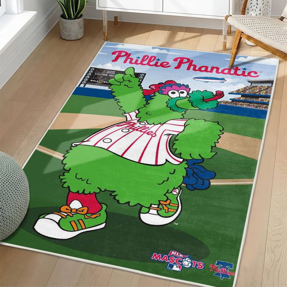 MLB Philadelphia Phillies Area Rug Non-Slip Baseball Carpet Home Decor Gift Idea For Fans PP24