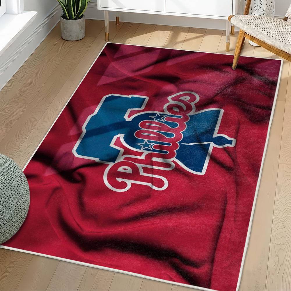 MLB Philadelphia Phillies Area Rug Non-Slip Baseball Carpet Home Decor Gift Idea For Fans PP240