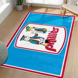 MLB Philadelphia Phillies Area Rug Non-Slip Baseball Carpet Home Decor Gift Idea For Fans PP243
