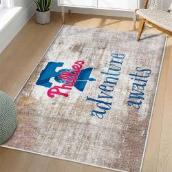 MLB Philadelphia Phillies Area Rug Non-Slip Baseball Carpet Home Decor Gift Idea For Fans PP244