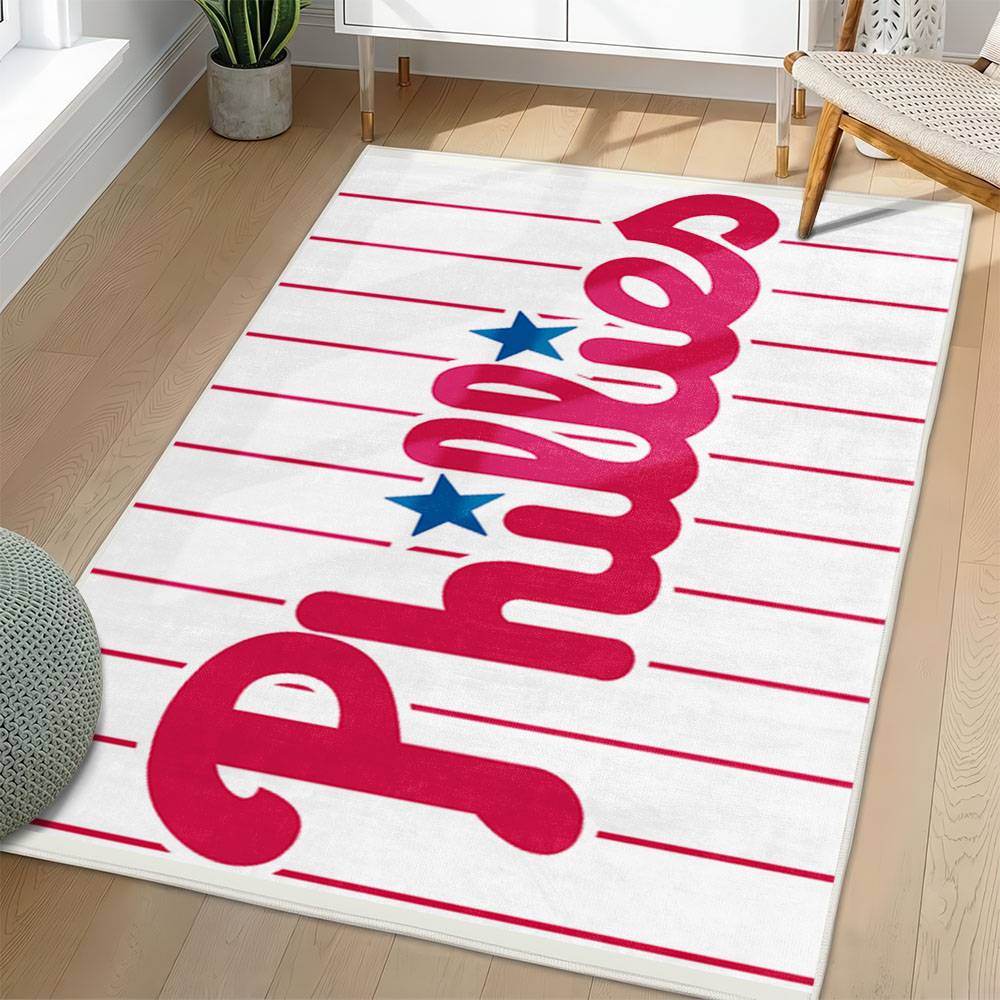 MLB Philadelphia Phillies Area Rug Non-Slip Baseball Carpet Home Decor Gift Idea For Fans PP248