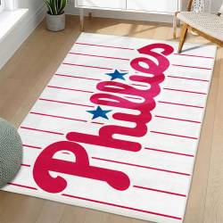 MLB Philadelphia Phillies Area Rug Non-Slip Baseball Carpet Home Decor Gift Idea For Fans PP248