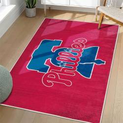 MLB Philadelphia Phillies Area Rug Non-Slip Baseball Carpet Home Decor Gift Idea For Fans PP252