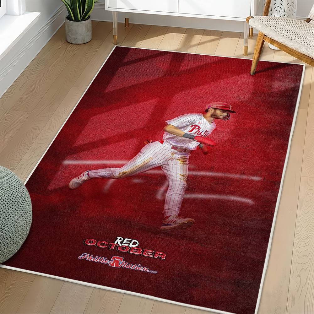 MLB Philadelphia Phillies Area Rug Non-Slip Baseball Carpet Home Decor Gift Idea For Fans PP253