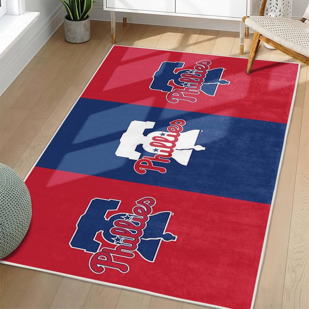 MLB Philadelphia Phillies Area Rug Non-Slip Baseball Carpet Home Decor Gift Idea For Fans PP254