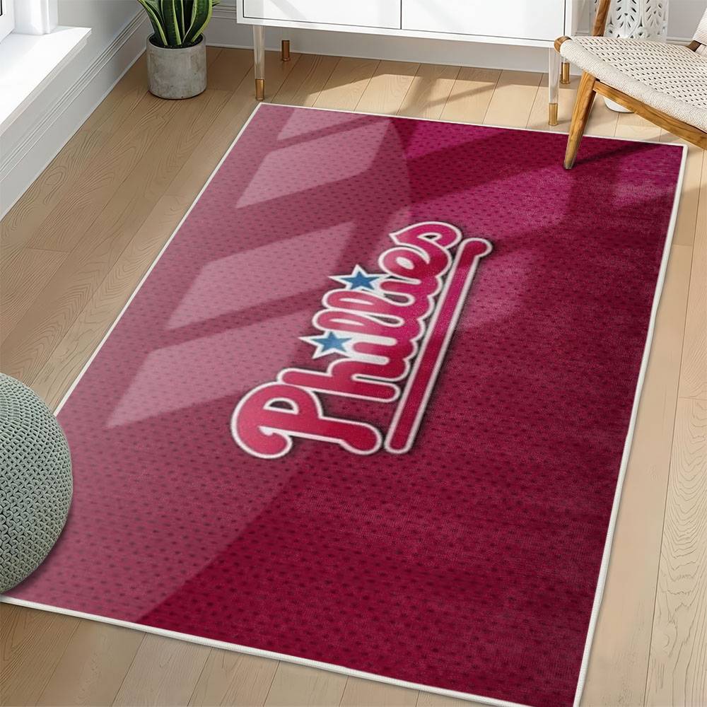 MLB Philadelphia Phillies Area Rug Non-Slip Baseball Carpet Home Decor Gift Idea For Fans PP259