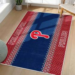 MLB Philadelphia Phillies Area Rug Non-Slip Baseball Carpet Home Decor Gift Idea For Fans PP260