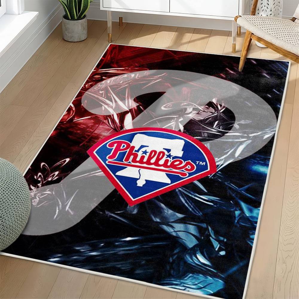 MLB Philadelphia Phillies Area Rug Non-Slip Baseball Carpet Home Decor Gift Idea For Fans PP261