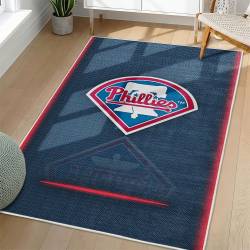 MLB Philadelphia Phillies Area Rug Non-Slip Baseball Carpet Home Decor Gift Idea For Fans PP263