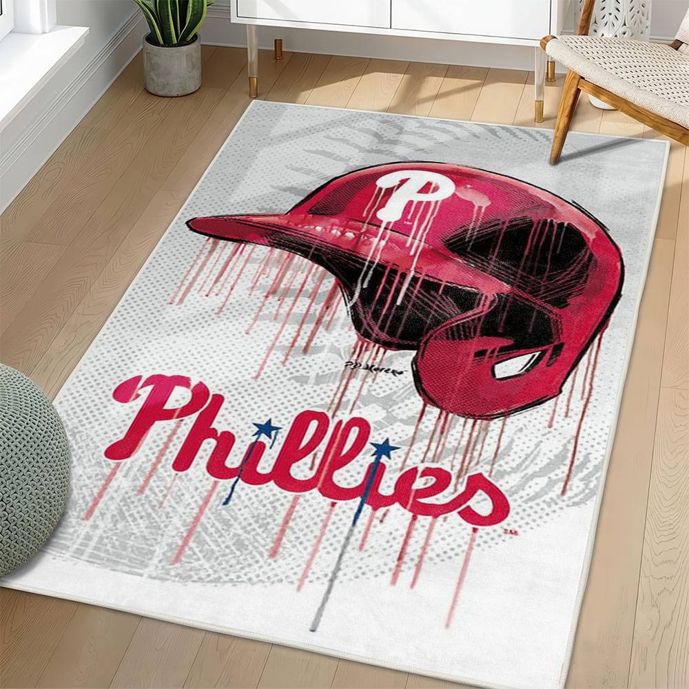 MLB Philadelphia Phillies Area Rug Non-Slip Baseball Carpet Home Decor Gift Idea For Fans PP264
