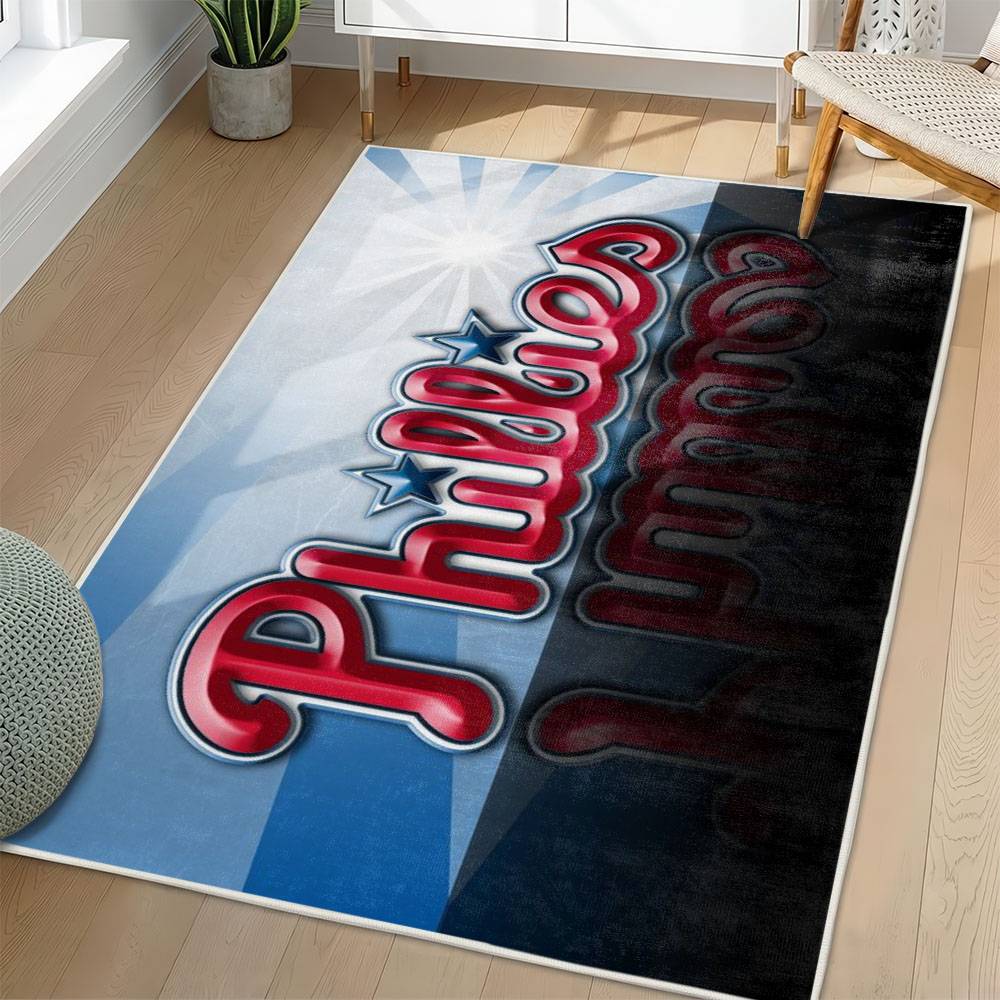 MLB Philadelphia Phillies Area Rug Non-Slip Baseball Carpet Home Decor Gift Idea For Fans PP265