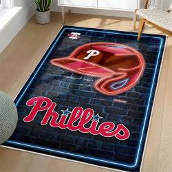 MLB Philadelphia Phillies Area Rug Non-Slip Baseball Carpet Home Decor Gift Idea For Fans PP266