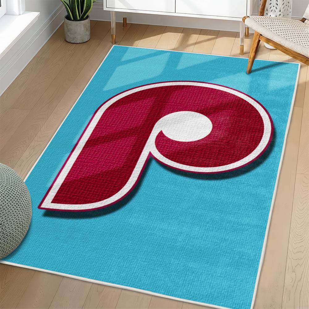 MLB Philadelphia Phillies Area Rug Non-Slip Baseball Carpet Home Decor Gift Idea For Fans PP267