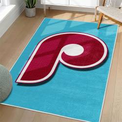 MLB Philadelphia Phillies Area Rug Non-Slip Baseball Carpet Home Decor Gift Idea For Fans PP267