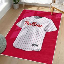 MLB Philadelphia Phillies Area Rug Non-Slip Baseball Carpet Home Decor Gift Idea For Fans PP27